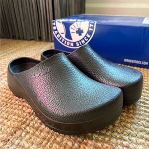 Birkenstock super birkis in black, size 39